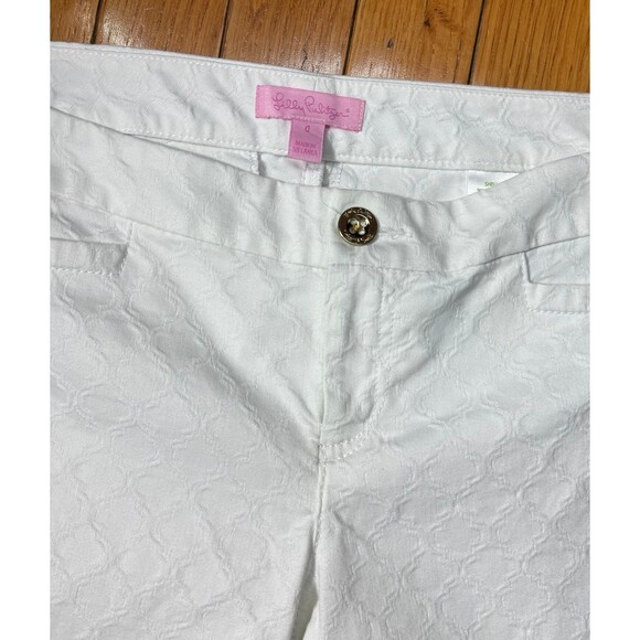 Lilly Pulitzer Kelly Textured Ankle Length Skinny Pants 0 - Picture 3 of 8
